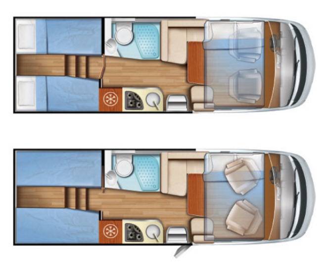 Mobilvetta K-Yacht 85 - Plano - Distribución
